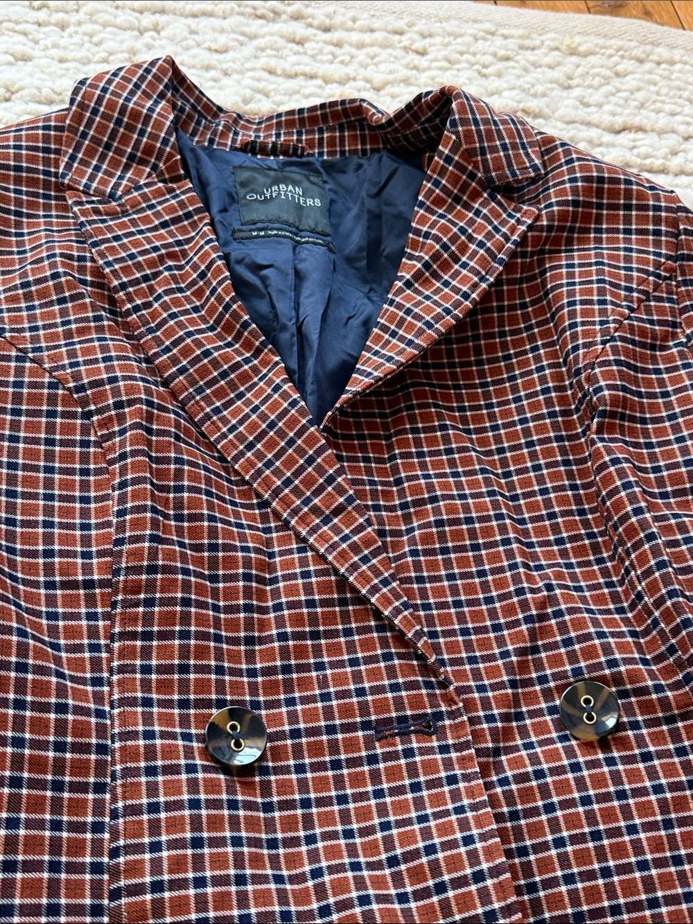 ♥️ UO Jacques Plaid Double-Breasted Blazer - Picture 4 of 6
